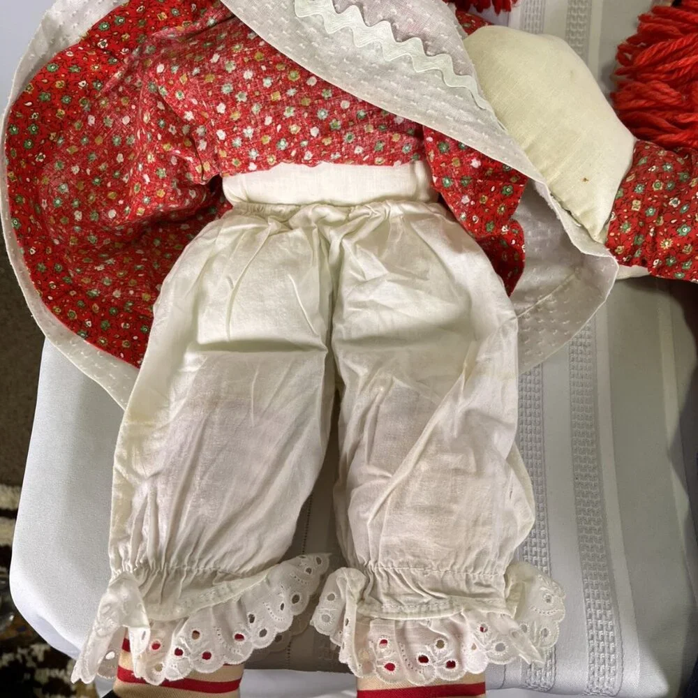 Vintage 60s 70s Raggedy Ann & Andy Plush Dolls Knickerbocker 26